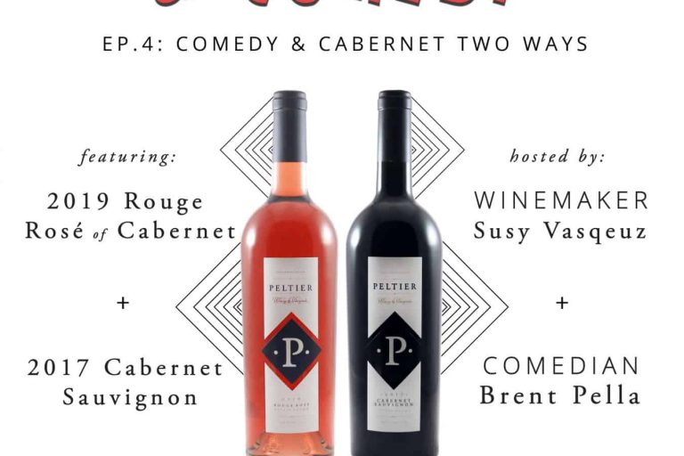 a bottle of Rouge rosé and Cabernet