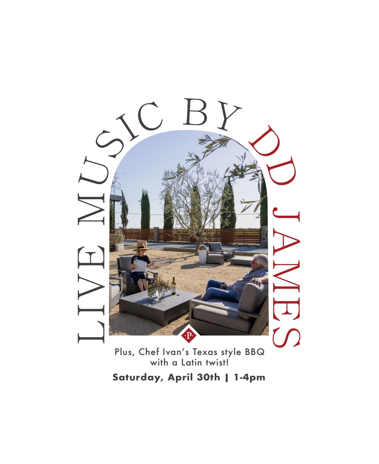 live music by DD James with view of Peltier patio