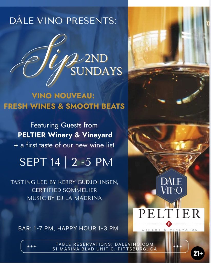 Dale Vino Sip 2nd Sundays featuring Peltier Winery