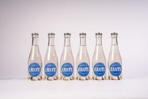 ZANTE white sparkling wine_blue label_6 mini bottles ZANTE white sparkling wine_blue label_6 mini bottles